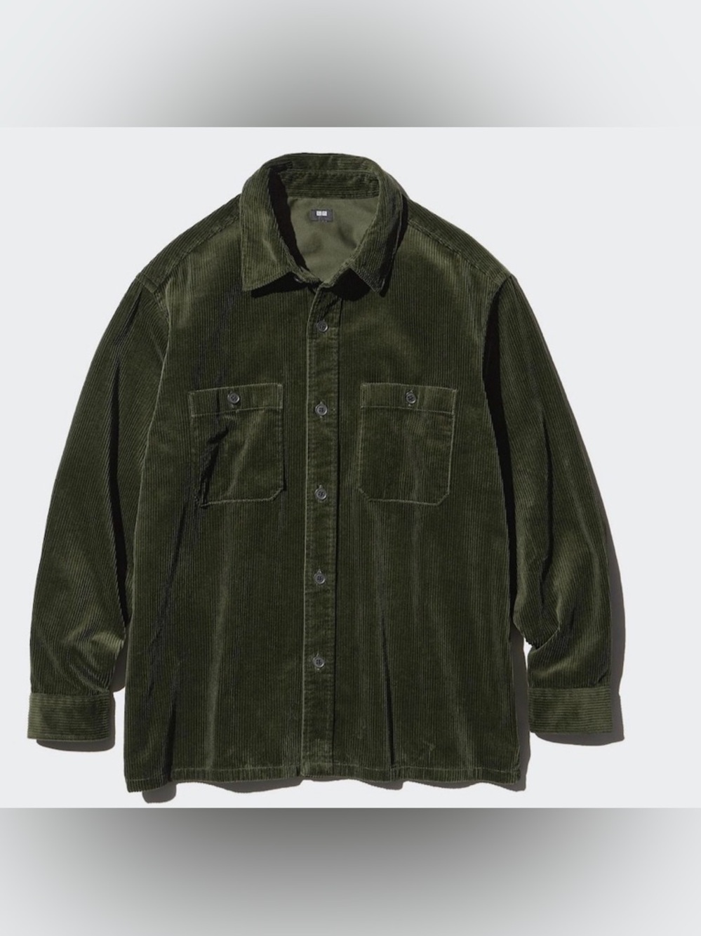 Uniqlo Men’s/Unisex Olive Green Corduroy Shacket